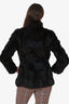 Opera Dark Brown Rabbit Fur Coat Size S