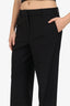 Theory Black Wool Wide Leg Trousers Size 8