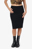 Theory Black Wool Pencil Skirt Size 6