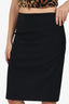 Theory Black Wool Pencil Skirt Size 6