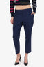 Theory Navy Blue Wool Cropped Trousers Size 8