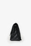 Balenciaga Black Crackled Leather Medium Crush Shoulder Chain Bag