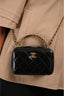Pre-Loved Chanel™ Black Leather Mini Top Handle Vanity Crossbody