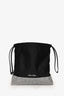 Miu Miu Black Satin Crystal Embellished Chain Crossbody