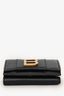 Balenciaga Black Leather Hourglass Trifold Wallet