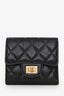 Pre-Loved Chanel™ 2019-2020 Black Leather Reissue 2.55 Short Wallet