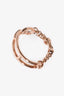 Hermès 18K Rose Gold Diamond Set Small Model Chaine d'ancre Chaos Ring Size 54