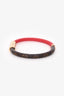 Louis Vuitton Brown/Red Leather Daily Confidential Bracelet