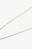 Louis Vuitton Silver Tone Lock Pendant Necklace