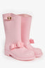 Red Valentino Pink Rubber Bow Detail Rain Boots Size 38