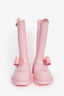 Red Valentino Pink Rubber Bow Detail Rain Boots Size 38