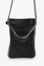 Stella McCartney Black Faux Leather Falabella Phone Crossbody Bag