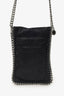 Stella McCartney Black Faux Leather Falabella Phone Crossbody Bag