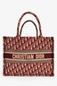 Christian Dior 2019 Burgundy Oblique Jacquard Medium Book Tote