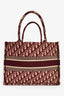 Christian Dior 2019 Burgundy Oblique Jacquard Medium Book Tote