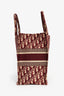 Christian Dior 2019 Burgundy Oblique Jacquard Medium Book Tote