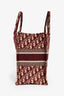Christian Dior 2019 Burgundy Oblique Jacquard Medium Book Tote