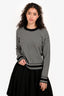 Christian Dior Black/White Houndstooth Cashmere Sweater Size 4