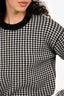 Christian Dior Black/White Houndstooth Cashmere Sweater Size 4