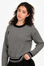 Christian Dior Black/White Houndstooth Cashmere Sweater Size 4