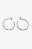 Van Cleef & Arpels 18K White Gold Small Model 'Perlée Pearls' Hoop Earrings
