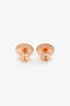 Van Cleef & Arpels 18K Rose Gold Carnelian 'Perlée Couleurs' Stud Earrings