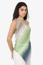Missoni Green Asymmetric Strappy Top Size 44