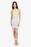 Roberta Einer Blue/Green Sheer Ruffle Sleeveless Dress Size S
