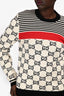 Gucci Black/White/Red Striped Monogram Sweater Size L