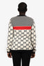 Gucci Black/White/Red Striped Monogram Sweater Size L