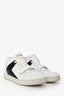 Celine White/Black Leather CT-02 Mid Top Sneaker Size 40