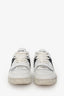 Celine White/Black Leather CT-02 Mid Top Sneaker Size 40