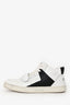 Celine White/Black Leather CT-02 Mid Top Sneaker Size 40