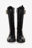 Roger Vivier Black Patent Leather Viv Ranger Knee High Lace Up Boots Size 40