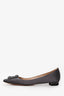 Manolo Blahnik Grey Satin Hangisi Flats Size 40.5