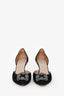 Manolo Blahnik Black Fabric Crystal Embellished Hangisi Heels Size 40
