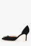Manolo Blahnik Black Fabric Crystal Embellished Hangisi Heels Size 40