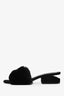 Alexander Wang Black Faux Fur Cur Out Heel Sandals Size 40