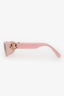 Moncler Pink Acrylic Rectangular Frame Sunglasses