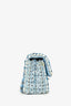 Pre-Loved Chanel™ 2019C Blue Tweed Mini Single Flap Silver Hardware