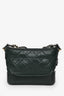 Pre-Loved Chanel™ Green Aged Leather Small Gabrielle Crossbody
