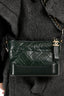 Pre-Loved Chanel™ Green Aged Leather Small Gabrielle Crossbody