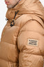 Burberry London Tan Hooded Removable Sleeve Puffer Jacket Size L Mens