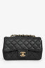 Pre-Loved Chanel™ 2014/15 Black Caviar Rectangular Mini Top Handle Flap Bag with Chain Strap