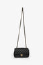 Pre-Loved Chanel™ 2014/15 Black Caviar Rectangular Mini Top Handle Flap Bag with Chain Strap