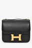 Hermès 2016 Black Swift Leather Mini Constance 18