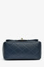Pre-Loved Chanel™ 2020 Navy Lambskin Mini Square Flap Crossbody