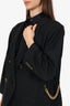 Tanya Taylor Black Chain Detail Double Breasted Blazer Size 20