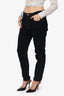 Isabel Marant Black/White Top Stitch Corduroy Pants Size 40