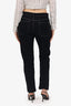 Isabel Marant Black/White Top Stitch Corduroy Pants Size 40